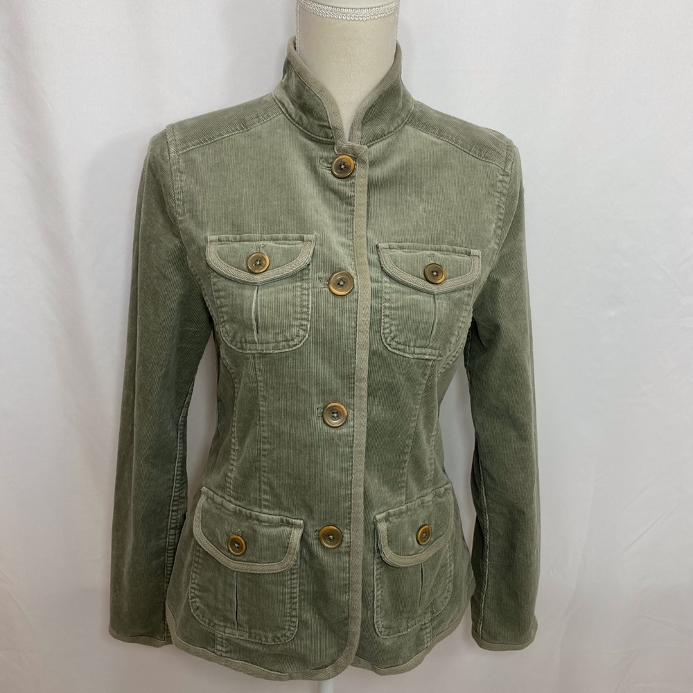 NWOT L.L.Bean Green Corduroy Jacket